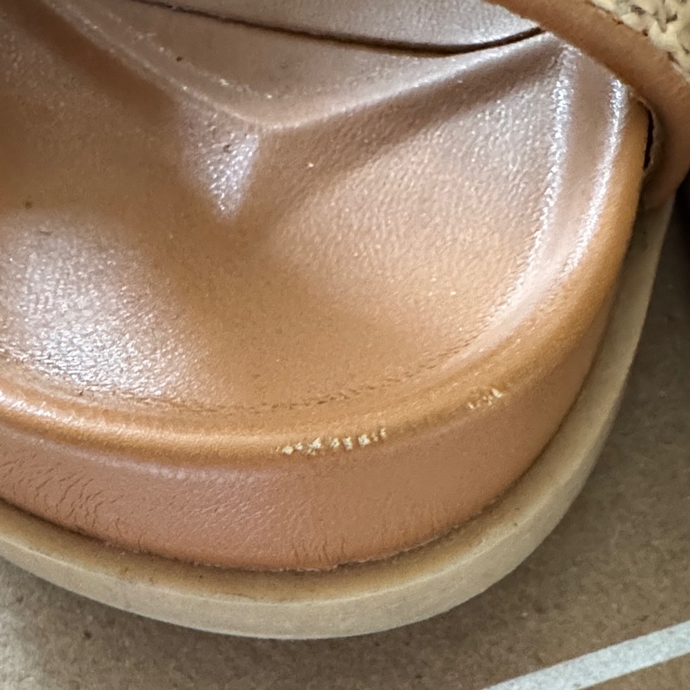 Dolce Vita Natural Tan Woven Buckle Platform Sandals - Picture 8 of 13